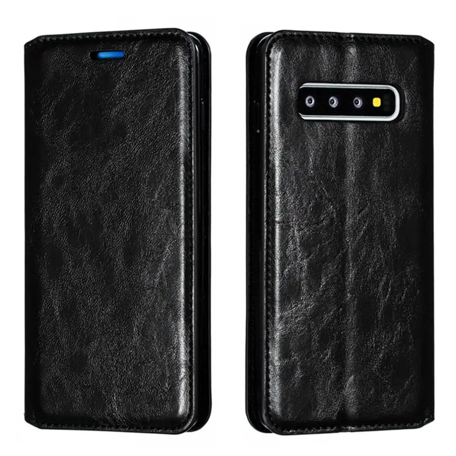 Кожаный флип чехол для телефона samsung S10 S9 S8 S7 плюс A5 A6 A7 J4 J6 J7 J2 Pro 2018 J3 J5 2017 кожа