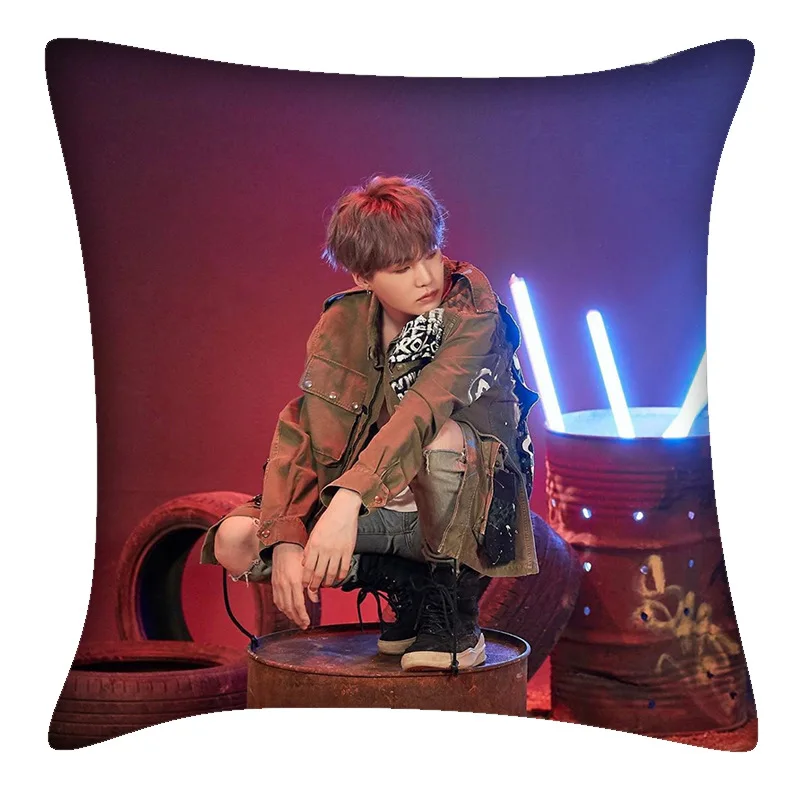 KPOP Подушка Bangtan подушка для мальчиков постельные принадлежности карта душа K-pop Home Bangtan Boys квадратная подушка с одной стороны