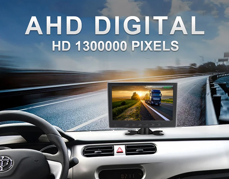 HD 7 дюймов 1024x600 ips экран AHD автомобильный CCTV видео монитор с 1280*960P Рыбий глаз объектив заднего вида обратный резервный AHD камера