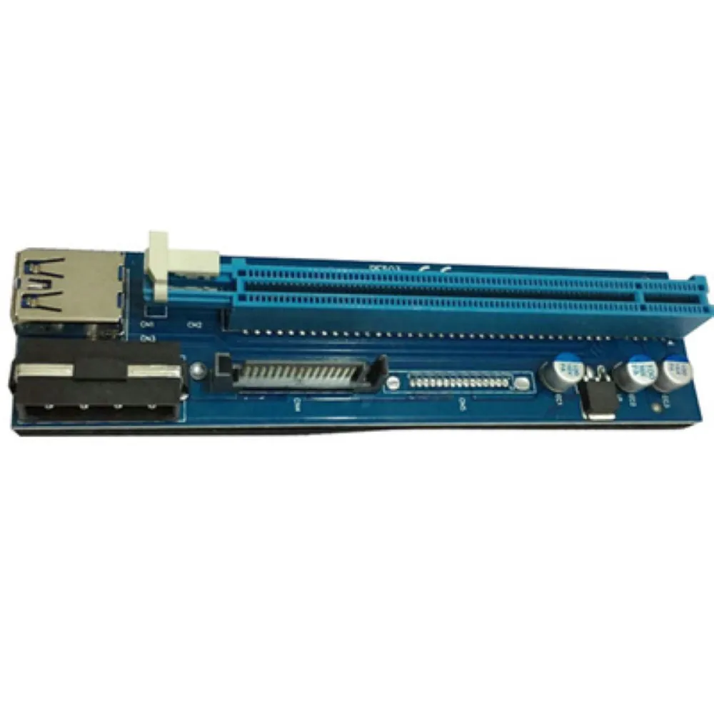 PCI-E 1X до 16X Райзер-карта удлинитель 4PIN + SATA двойной интерфейс с кабелем USB3.0