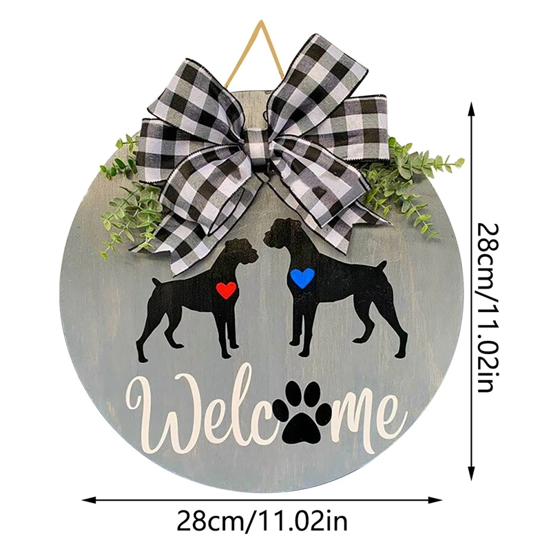 

1pc Welcome Hanging Board Dog Design Doorplate Wall Sign Door Hanging Tag For Bar Home Decorations Accessories