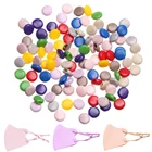 100 шт., противоскользящая маска, пряжка, эластичная лента, пластиковая плоская спиральная пряжка, регулируемый, с бусинами, маска, пробка, ушной шнур, кнопка на шнурке