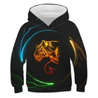 Худи с мультяшными животными тигромволком, новинка 2021, детский модный свитер для мальчиков и девочек с 3D рисунком, женский