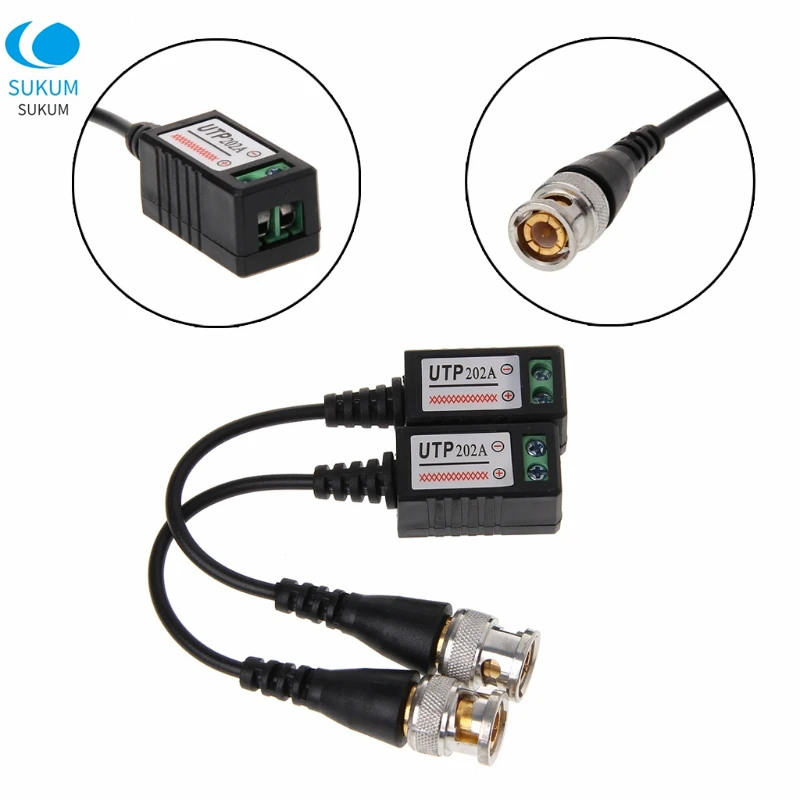 

10 пар HD CCTV с витой фотовспышкой 5 Мп HD CVI/TVI/AHD пассивный видео балун мужской BNC в UTP балун