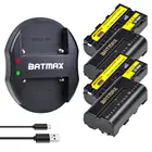 Аккумулятор Batmax NP-F550 NP F550 F570 + двойное зарядное устройство USB для светодиодной лампы для видеосъемки Yongnuo Viltrox YN300Air II YN300 III YN600 Air L132T