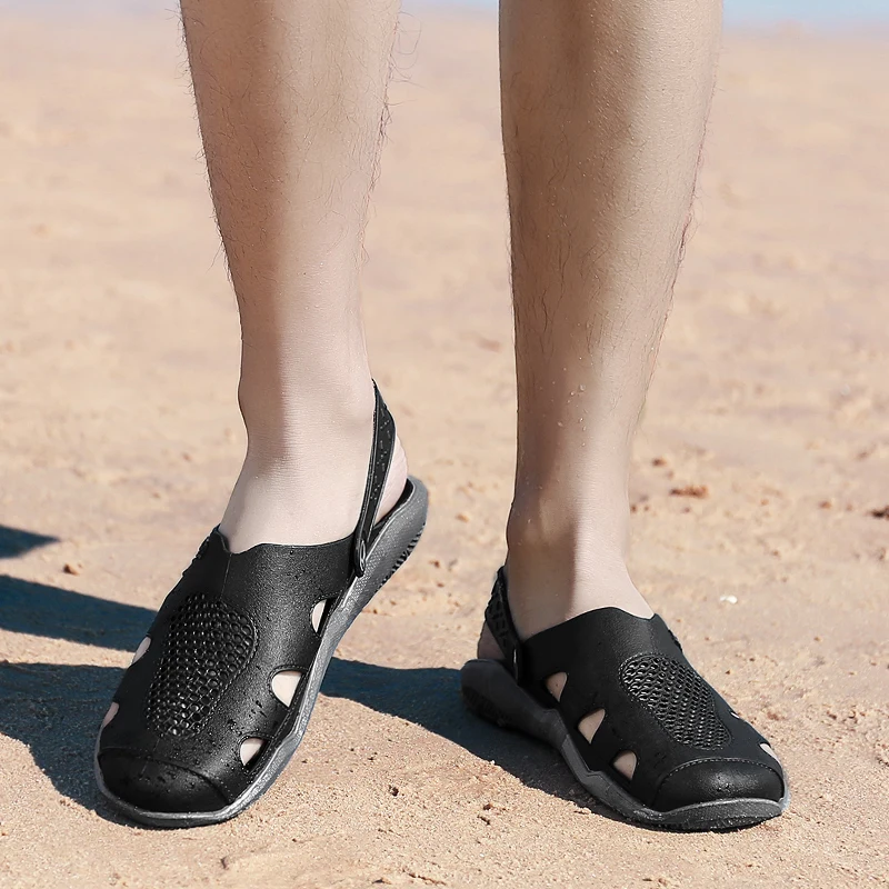 Мужские пляжные сандалии классические шлепанцы для сада и пляжа тапки плавания