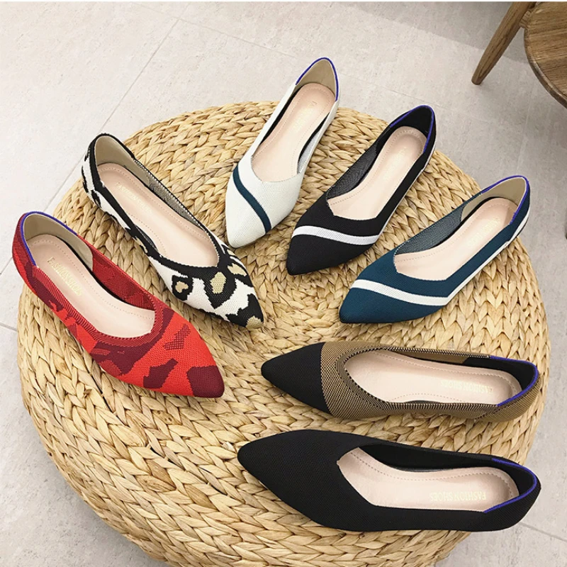 

Comfortable Woman Flats Shallow Pointed Toe Slip on Shoes Soft Sole Office Lady Work Shoes Chaussure Femme Zapatos Mujer QN19