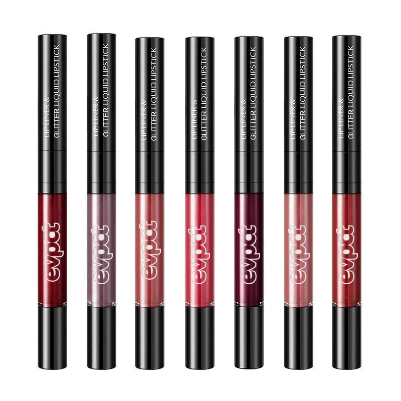 1 шт. блеск для губ 2 в двусторонняя Алмазная вспышка матовый водонепроницаемый и