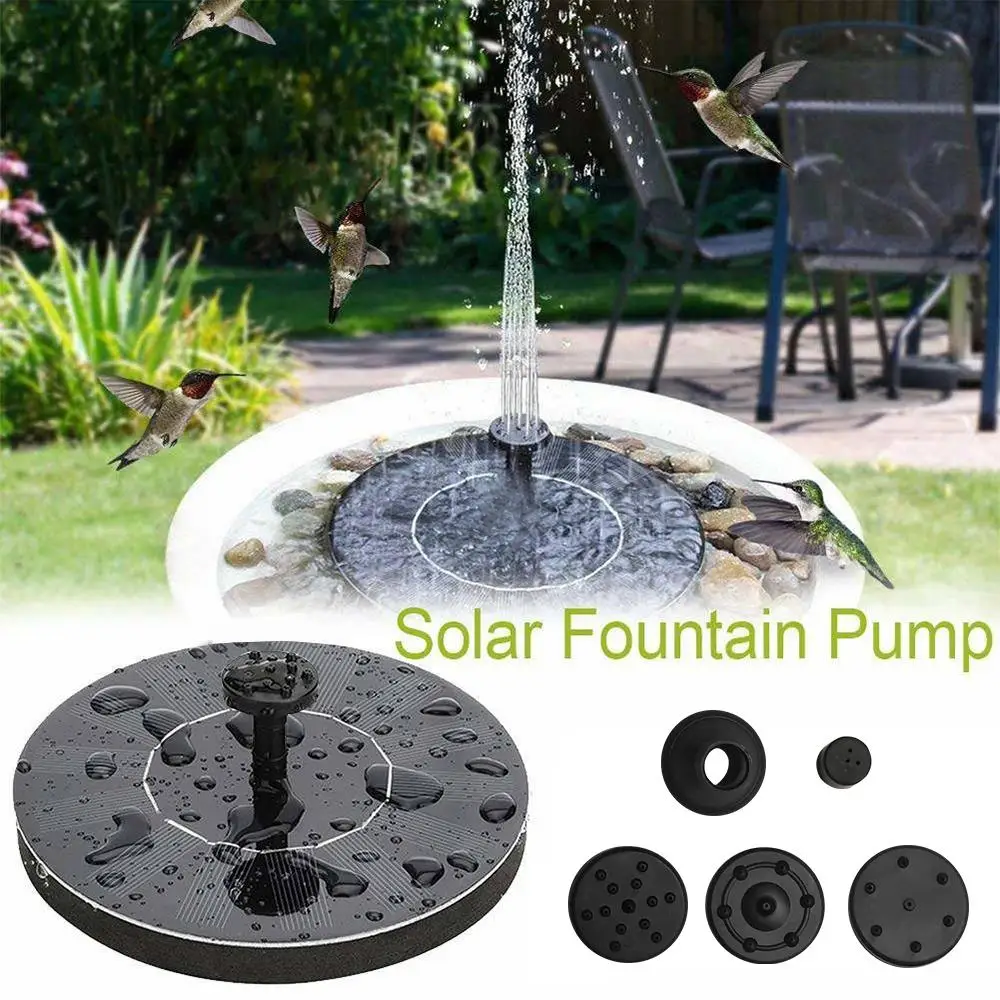 

Black Fountain Water Pump Aquarium Outdoor Durable Solar Fountain Solar Water Pump Garden Portable