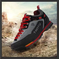 men outdoor shoes waterproof breathable leather woodland climbing hiking shoes trekking shoes male mountain hiking boots
