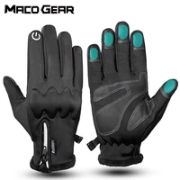 waterproof winter cycling fleece glove combat shooting hiking hunting sports touch screen mitten full finger gloves men women