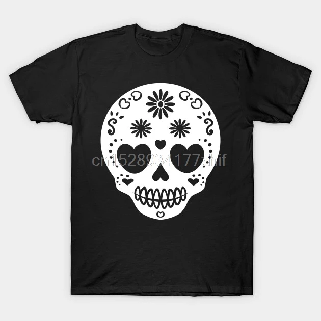 sugar skull t shirt mens