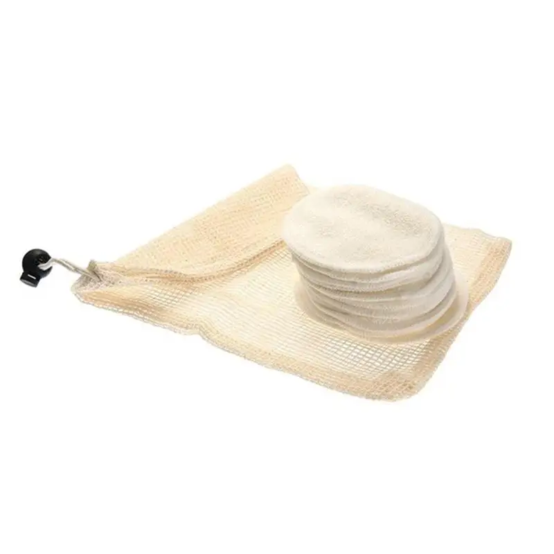 

12pcs Bamboo Makeup Remover Pads Reusable Facial Toner Pads Washable Makeup Remover Tool Bamboo Fiber Skin Care Wipe Pads