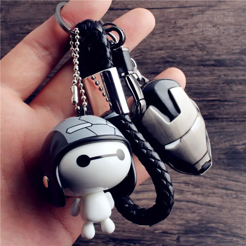 

Avengers car keychain hat key pendant big white key chain Marvel anime car key