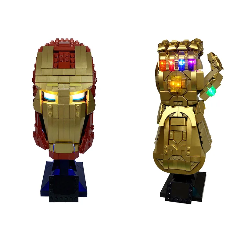 

The new classic movie Avengers Infinite Gloves Model Helmet Set Building Blocks Assembled Toys Children's Birthday Gift Boy girl