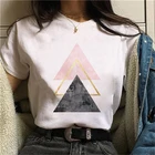 Женская футболка с геометрическим принтом, летняя футболка с коротким рукавом, в стиле Харадзюку