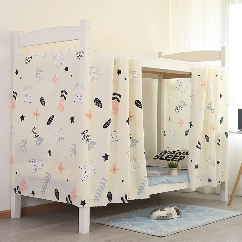 

Dormitory Bed Curtain Student Half Shade Cloth Upper and Lower Bed Dormitory ArtifactinsGirl's Heart Princess Nordic-Style Bed C