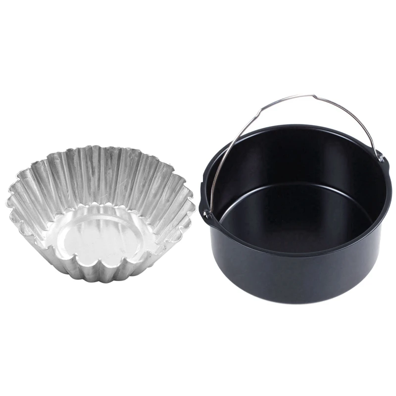 

1 Набор, принадлежности для фритюрницы, набор для фритюрницы и 10 штук формы для яиц, формы для выпечки, формы для маффинов и кексов