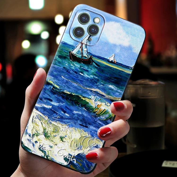 3D художественный Чехол для мобильного телефона iphone 12 11 Pro XS 11Pro 12Pro Max X XR SE 2020 5 6 S 7 8