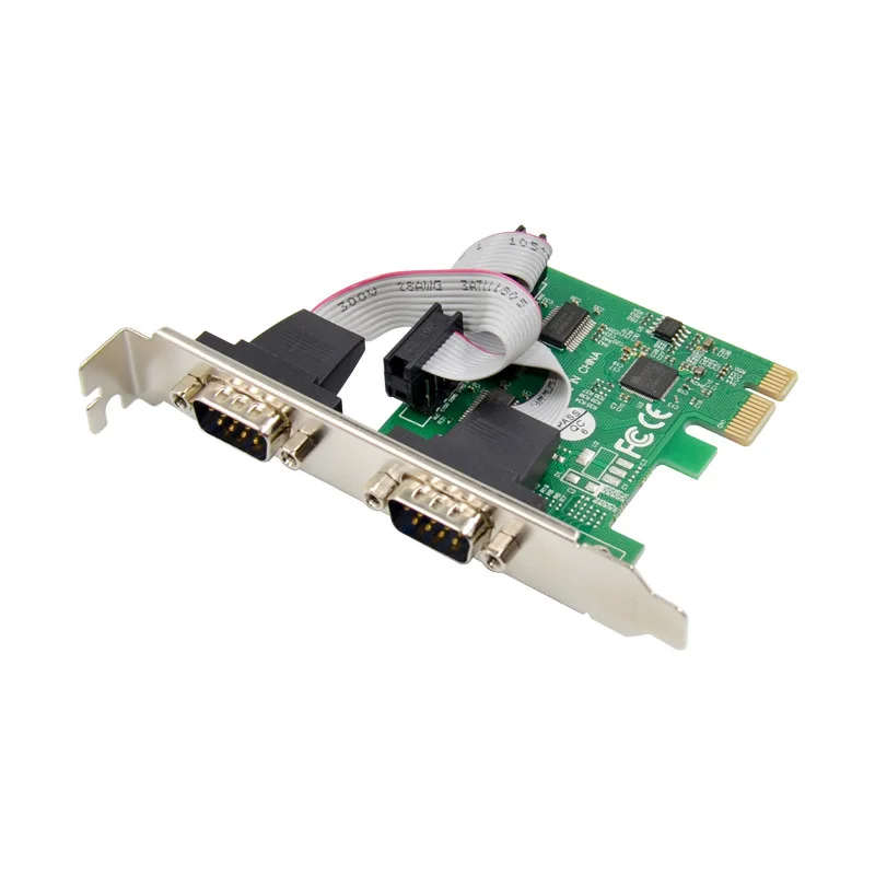 PCIE 2 Последовательный порт конвертер карта дБ 9 pin RS232 серийный промышленный COM