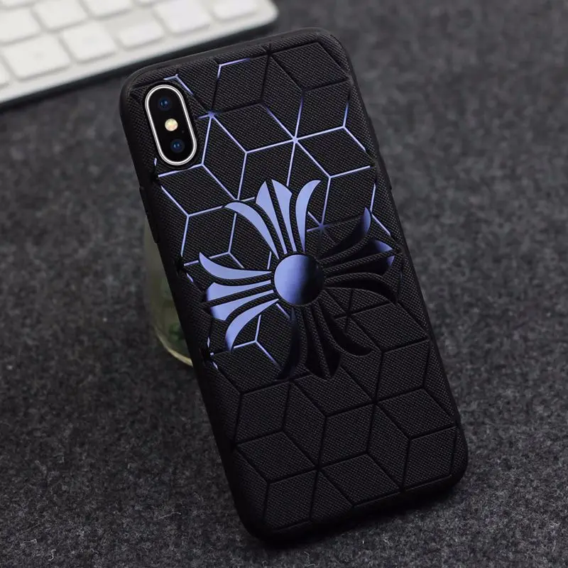 Глянцевый чехол для iphone 6s 6 7 8 Plus X телефона 11 Pro MAX мигающий с тигром львом пауком |