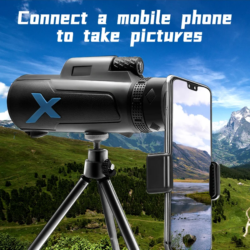 Портативный профессиональный Монокуляр Bak4 с 12X зумом HD 5000 м мощный бинокль