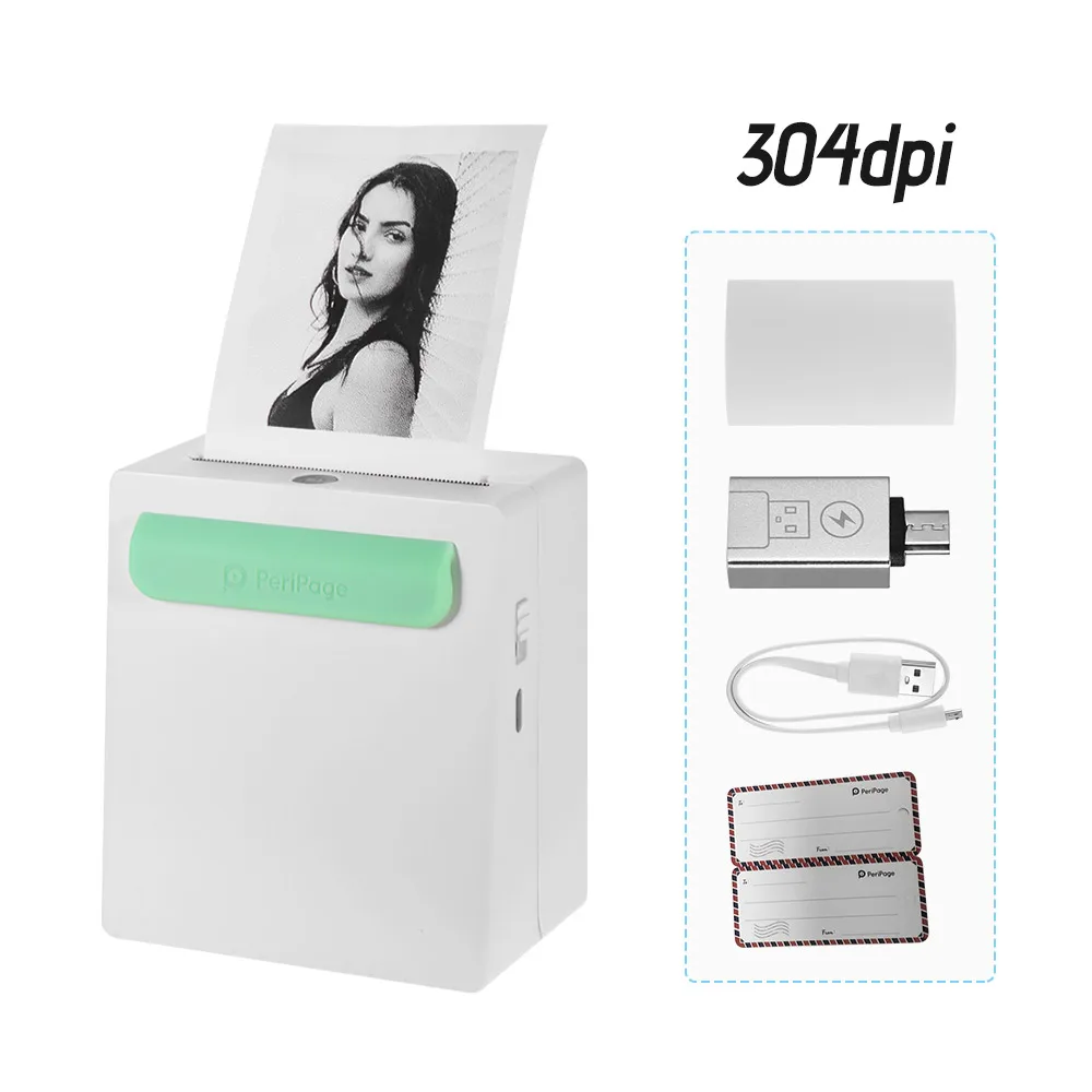 Карманный беспроводной мини принтер BT портативный фотоаппарат с зажимом дизайн