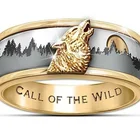 2021 Снежная гора кольцо в виде головы волка Мужская властная кольцо anillos hombre корейская мода аксессуары в готическом стиле Золотое Ювелирное кольцо