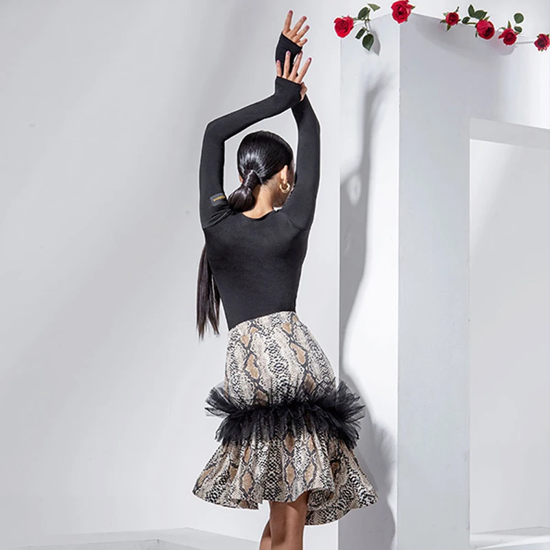 2020 Топ для латинских танцев женский сексуальный полый боди женское Танго сальса