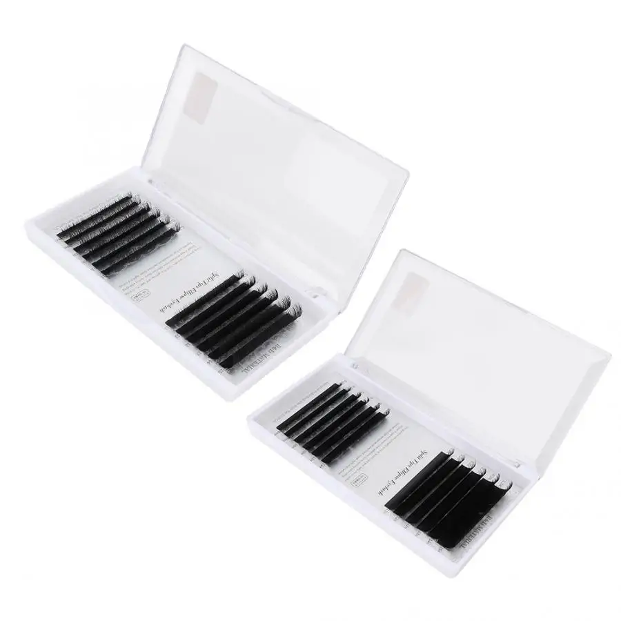 Individual Natural Flat Type Black Fake Extension Beauty Makeup False Eye Lashes Grafting Eyelashes 0.20C/0.20D | Красота и здоровье
