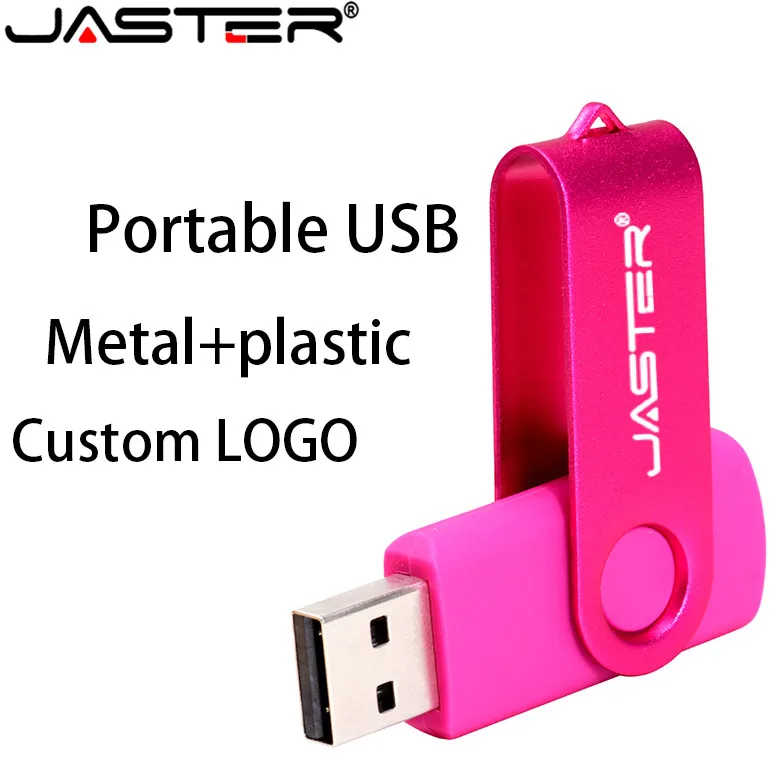 JASTER бизнес пластиковый USB флэш накопитель портативный 4 ГБ 16 32 вращающаяся карта