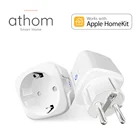 ATHOM Homekit WiFi розетка с голосовым дистанционным управлением Siri EU 16A домашняя Автоматизация