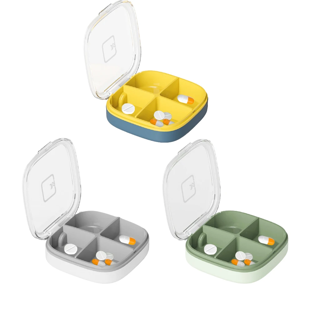

HPDEAR 3 Pack Travel Pill Organizer, Moisture Proof Small Pill Box, Portable Medicine Vitamin Holder Container