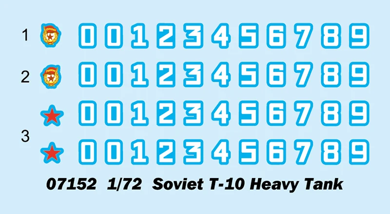 Трубач 07152 1/72 весы советского T-10 тяжелый танк Детские военные ручной работы хобби