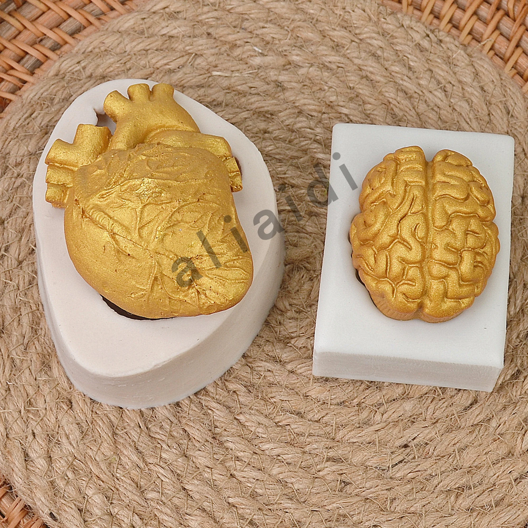 

2Pc/Set Brain And Heart Silicone Fondant Molds DIY Resin Chocolate Mold Cake Decorating Tools Kitchen Baking Accessories X108