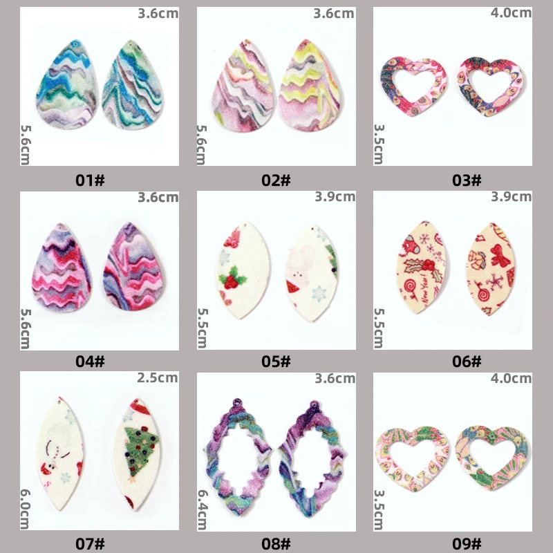 100 шт./лот из искусственной кожи серьги Кошмар перед Рождеством Санта пульсация