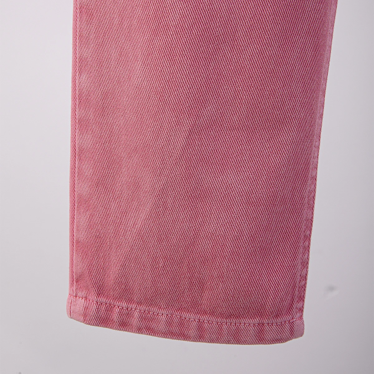 

HarleyFashion European Women Elegant Spring Fall High Waist Street Slim Washed Quality Pink Jeans Pants