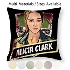 Наволочка для подушки Алисия Кларк, наволочка для подушки, хлопчатобумажная льняная наволочка, наволочка для подушки с изображением зомби, страшные мертвецы, Фанарт