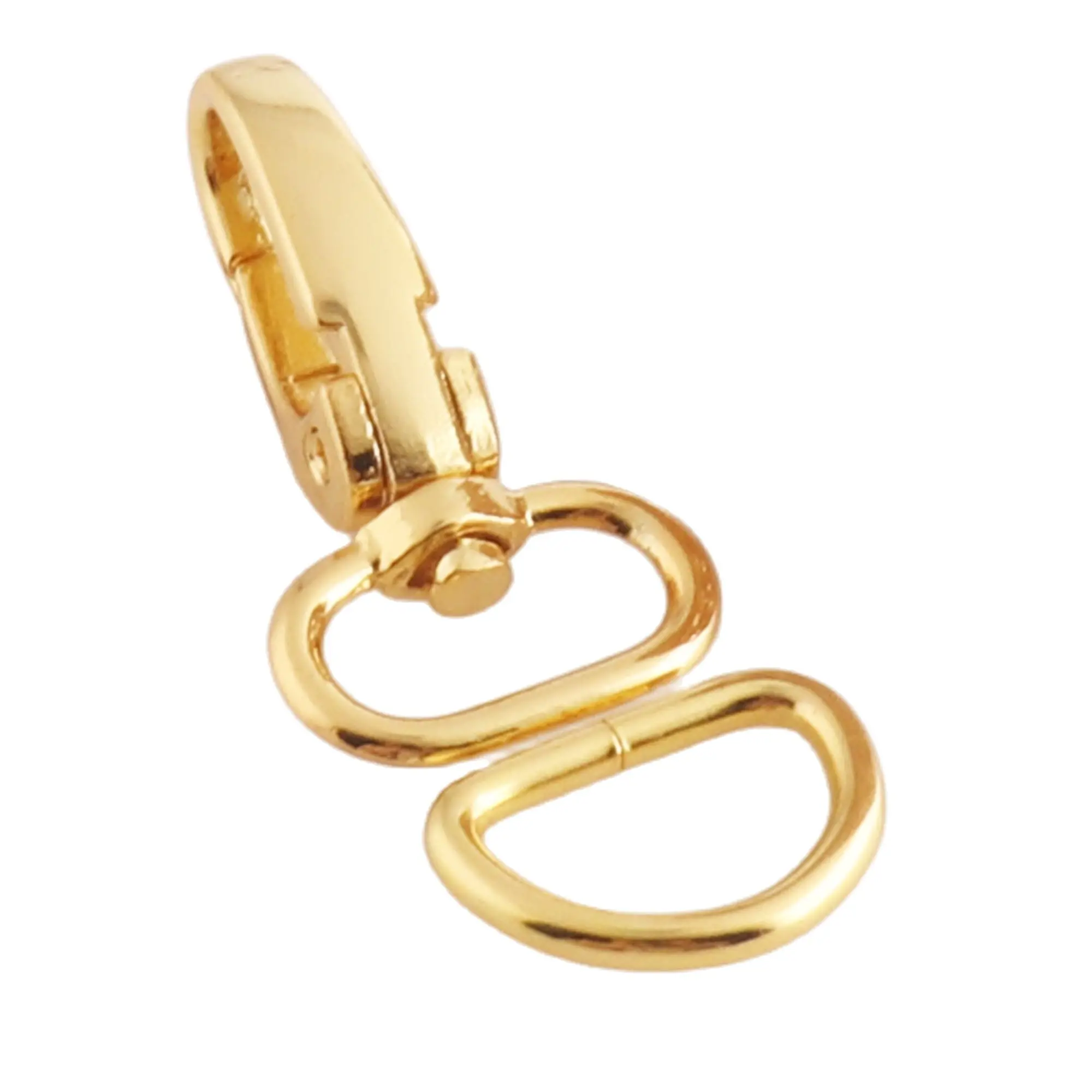 10 комплектов Поворотный замок-карабин застежками D кольца 20 мм золото застежка