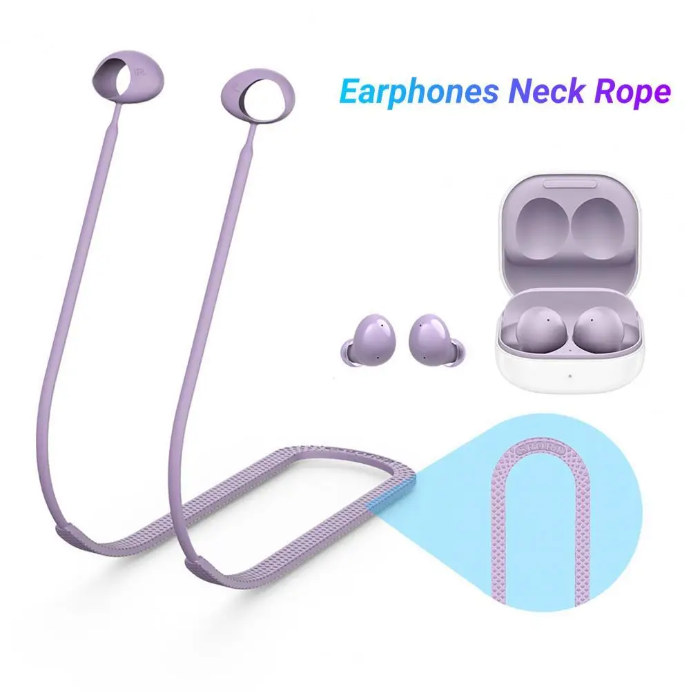 

Earphones Neck Rope Skin Affinity Sweat-proof Soft Bluetooth-compatible Earbuds Anti-lost Lanyard for Samsung Glaxy Buds 2