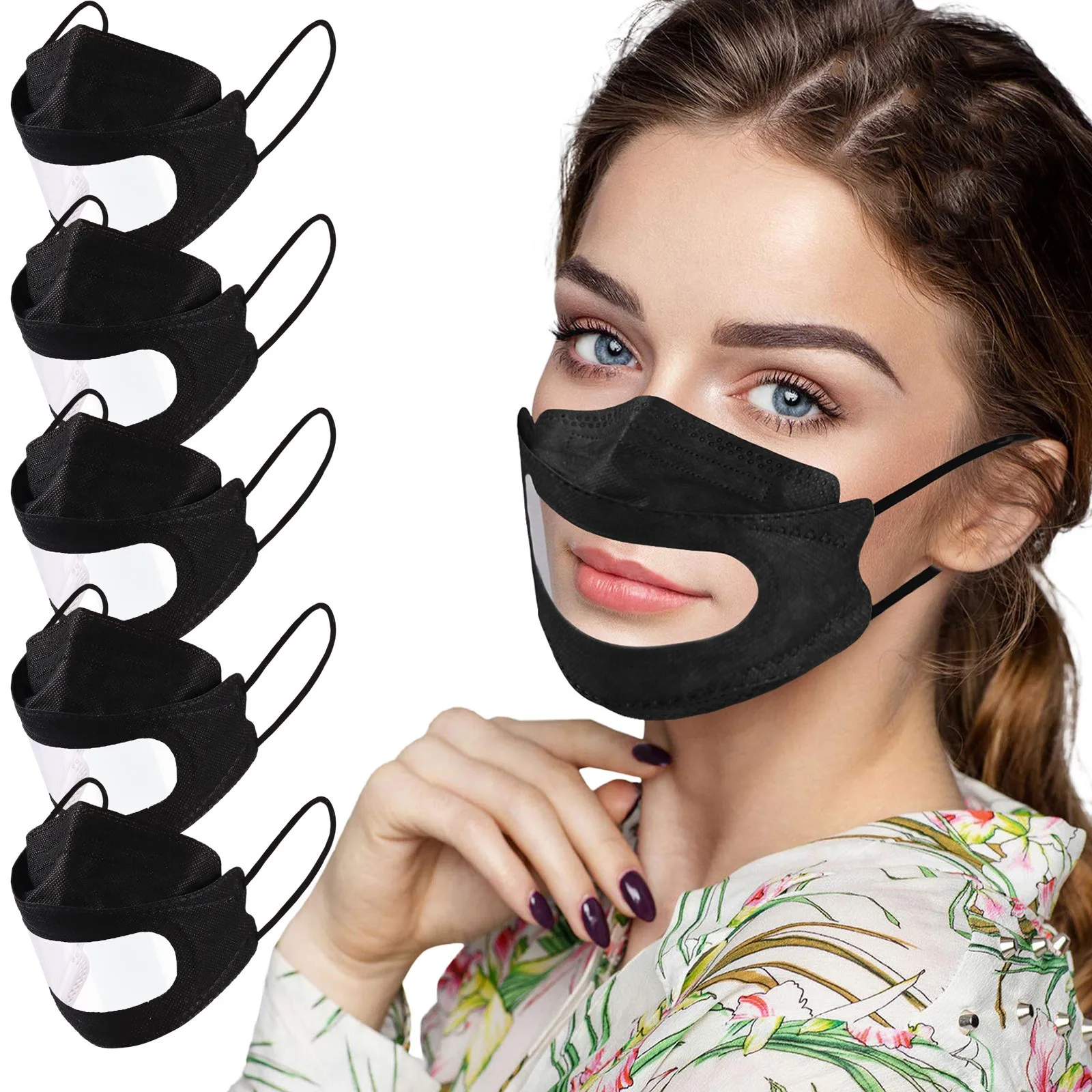 1/3/5 шт. прозрачная маска для взрослых | Тематическая одежда и униформа