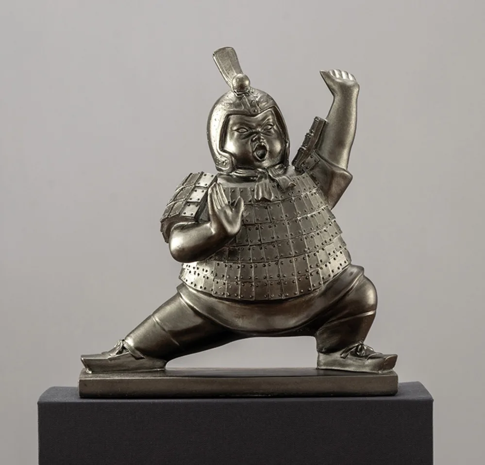 Китайская Ретро Терракотовая армейская скульптура лагеря Современная