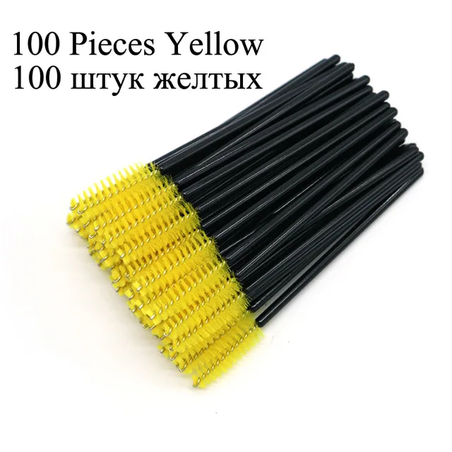 100 шт. кисти для ресниц бровей тушь микро щеточки Одноразовые Инструменты