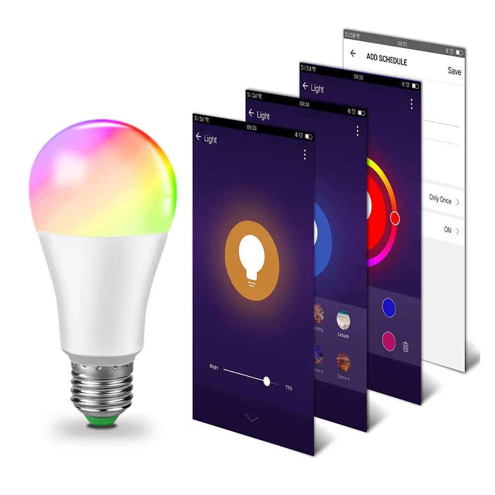 

Смарт-Лампа B22/E27 с Wi-Fi и голосовым управлением, 10 Вт