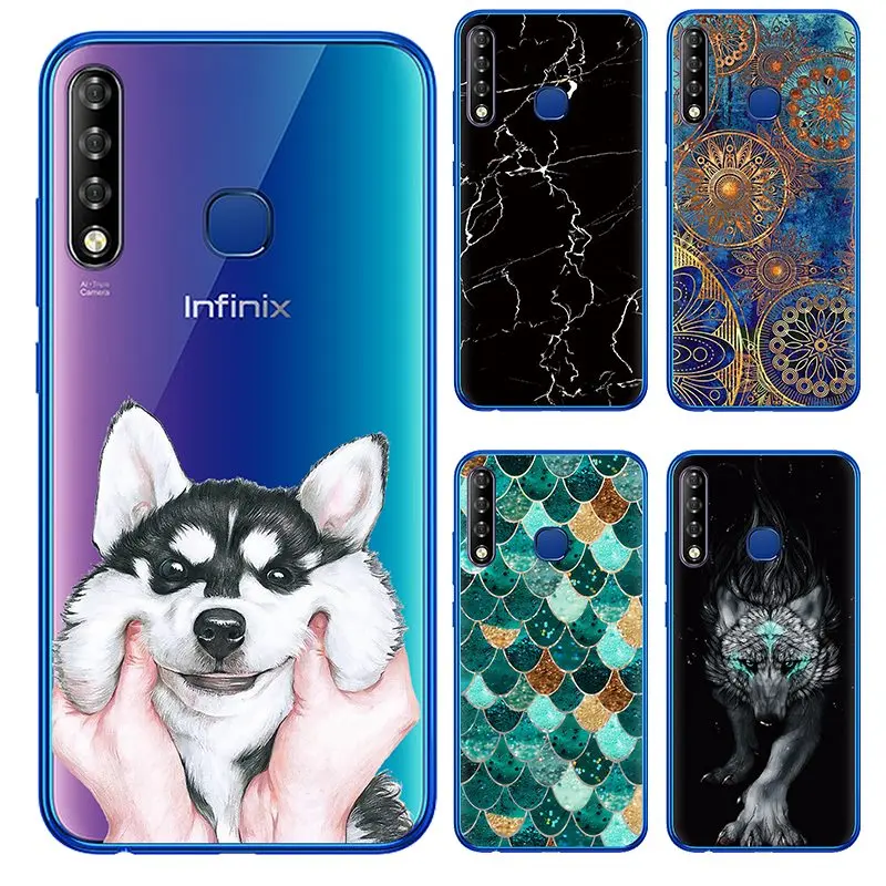 Anti-knock Back Phone Cover For Infinix Smart3 Plus/X627 Colorful Painted TPU Design back Fashionable | Мобильные телефоны и