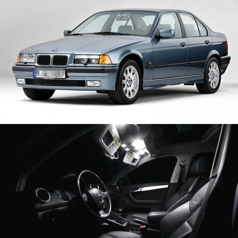 

WLJH 15 шт. Canbus безошибочный светодиодный комплект для внутреннего освещения посылка для 1992-1998 BMW E36 328i 318i 325i