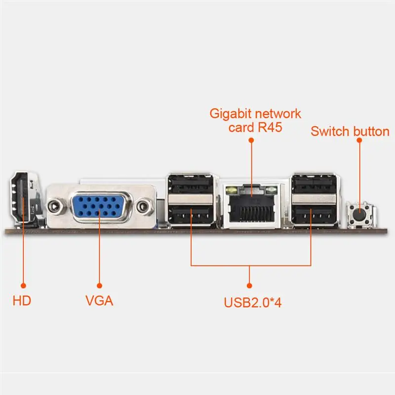 Günstig BTC-S37 Riserless Bergbau Motherboard 8 CPU Bitcoin Crypto Etherum Bergbau 8GB DDR3 1600MHz RAM 1037U 128GB MSATA SSD Power Kabel