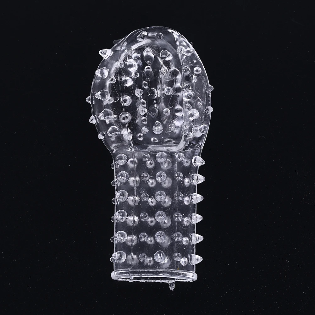 1 шт. растягивающийся колючий рукав для пальцев силиконовый пениса стимулятор в