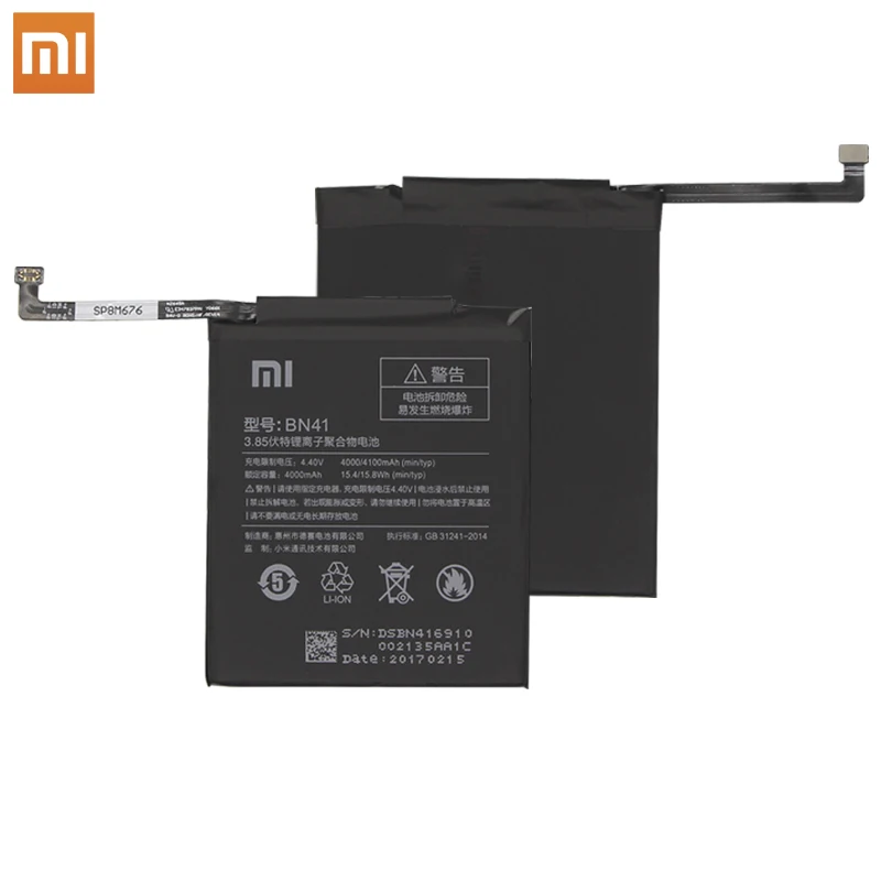 Крепление для спортивной камеры Xiao mi BN41 телефон Батарея для Xiaomi Redmi Note 4 4X3 Pro 3S 3X 4X mi 5 BN43 BM22 BM46 BM47 замена батареи