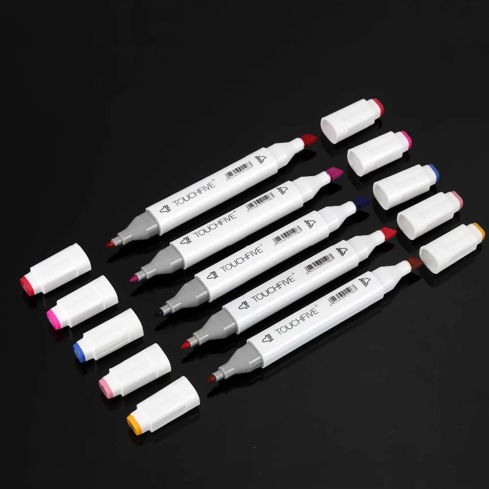 TouchFIVE Markers Art Alcohol Ink 168 Color Anime Student Design Sketch Manga Marker Pen for Drawing | Канцтовары для офиса и